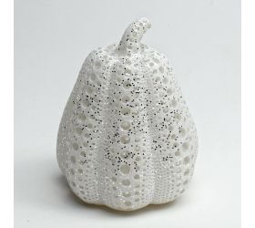 Tekvica led polyres biela 10x12,5cm