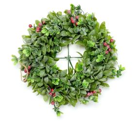 Veniec zeleň bobuľe 34cm