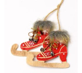 Záves korčule drevo červené 8x8,5x2cm