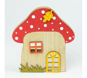 Dom muchotrávka drevo 13x2x15cm
