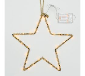 Záves hviezda led kov 32cm