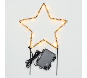 Zápich hviezda led kov 20x29,5cm