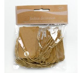 Karta papier s krajkou(24pcs) cm4,5x8 natural