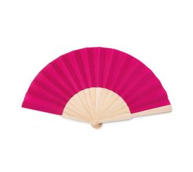 Vejár s drevenou rúčkou bordový