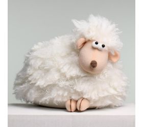 Ťažítko ovca textil biela 23*15*15
