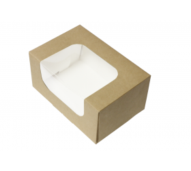 Krabička na zákusky s okienkom 6,5x11x8 cm
