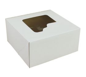 Krabička na zákusky s klopou 22 x 22 x 11 cm - Krabičky na výslužky
