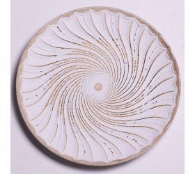 Podnos drev-mdf natural+biela 30x30x3cm