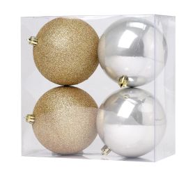 Gule vian. plast s/4 10cm champagne mix2