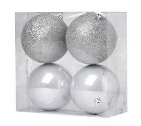 Gule vian. plast s/4 12cm strieborné mix2