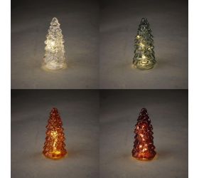 Strom 10 led červená zelená oranžová priehľadná 4 batérie