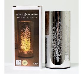 Valec sklený led 15cm strieborný