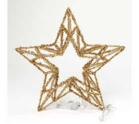 Hviezda 30led 40cm zlatá zlatá