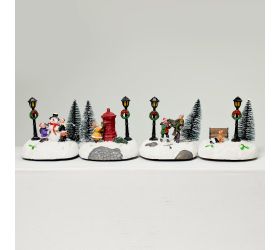 Krajinka vianoč led 7x12cm 4ass