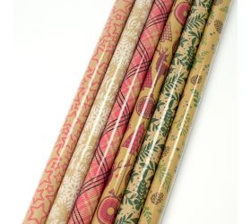 Papier vianoč darčekový 70x200cm 6ass