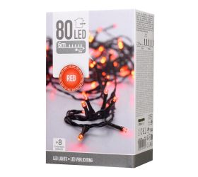 Led svetlá 80 červené vonkajšie