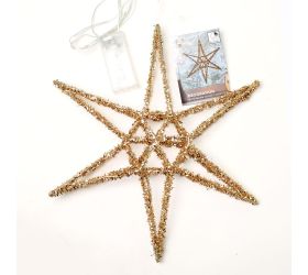 Hviezda 20led 30cm zlatá