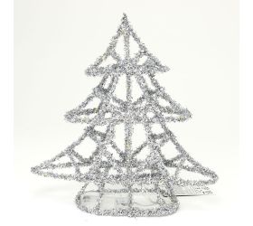 Stromček 20led 30cm silver ti