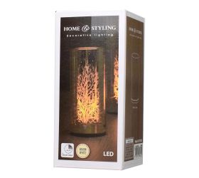 Valec sklený led 15cm zlatý