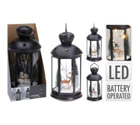 Lampión s vianočnou scénou 43cm