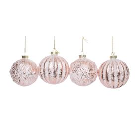 Vian. gule bie/ruž vzor sklo mix/2f s/4 8cm