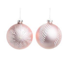 Vian. gule ruž/bie vzor sklo mix/2f s/4 10cm