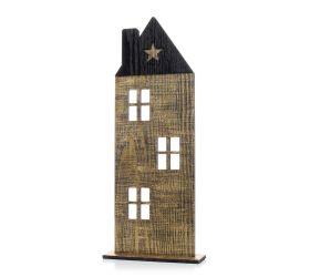 Domček drevo zl/čie 17.5*5.5*42cm