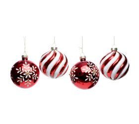 Vian. gule čer/bie vzor sklo mix/2f s/4 8cm