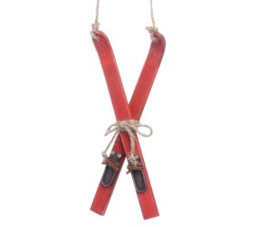 Záves lyže červ. drevo 17.5x7x1 cm