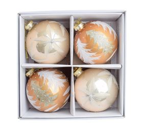 Vian. gule bie/ zla/žlt vzor sklo mix/2f s/4 10cm