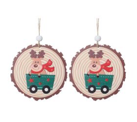 Záves jeleň kruh drevo s/2 9x9x0.5