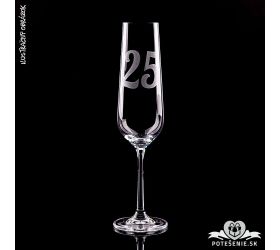 Gravírovaný pohár s číslom - 25