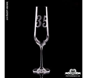 Gravírovaný pohár s číslom - 35