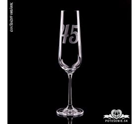 Gravírovaný pohár s číslom - 45