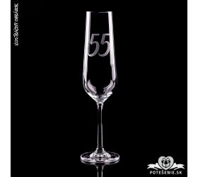 Gravírovaný pohár s číslom - 55