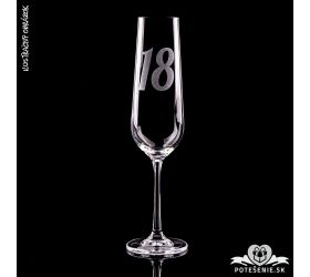 Gravírovaný pohár s číslom - 18