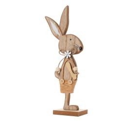 Zajačik stojaci hnedý/nat drevo 12*5*31cm