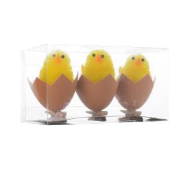 Kuriatka žlté v béž škrupinke, štipec s/3 6cm