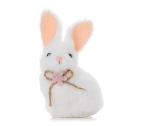 Zajac biely s mašličkou 9cm