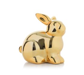 Zajac zlatý keramika 10*7*10cm