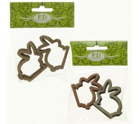 Zajačik dekor. prírodný, ružovobiely s/6 super cena