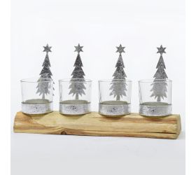 Adv.svietnik stromčeky+poh. 25,5x14,x6 cm