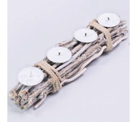 Svietnik biely advent 50x10x8cm