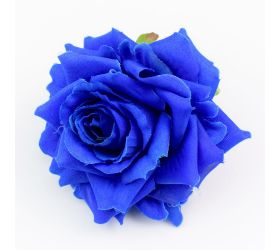 Hlava ruža tm.modrá p:8cm bal:12ks