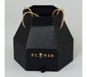 Darčeková krabica na kvety čier.20.6x18x18cm