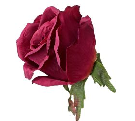 Hlava ruža tm.fialová p:8cm bal:12ks