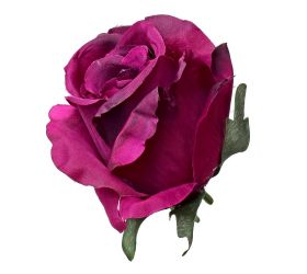 Hlava ruža fialová priem:8cm bal:12ks