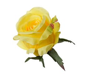 Hlava ruža žltá priem:8cm bal:12ks