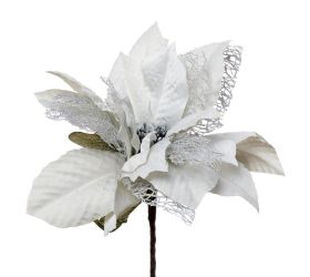 Poinsetia klip ivory 15cm