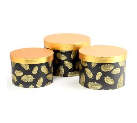 Darčeková krabička čierno-zl.s/3 l.24.7x17cm